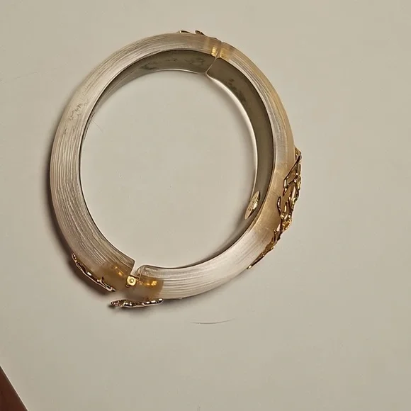 Alexis Bittar Golden Lucite Bangle - Picture 4 of 5